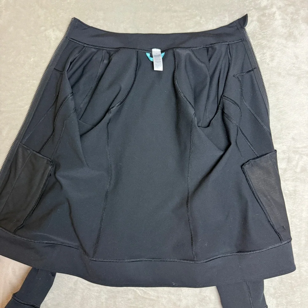 Ivivva by Lululemon Perfect your Practice Jacket Girls 14 Black Full Zip Slim EC